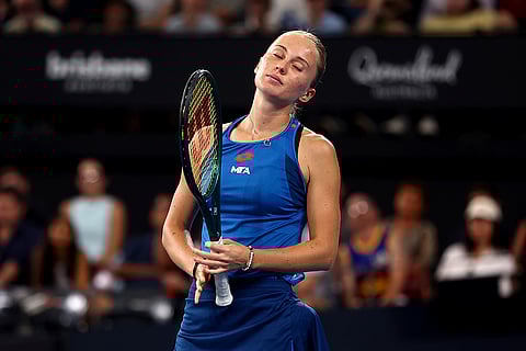 Brisbane International Tennis: Russia's Polina Kudermetova reacts during the final