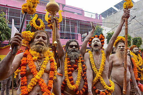 Procession ahead of Kumbh Mela 2025