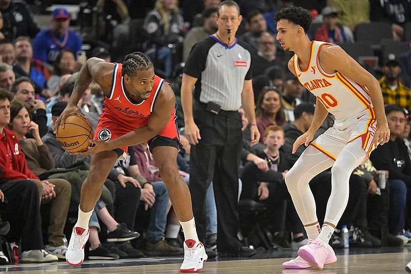 NBA Basketball Atlanta Hawks vs Los Angeles Clippers pics: Kawhi Leonard