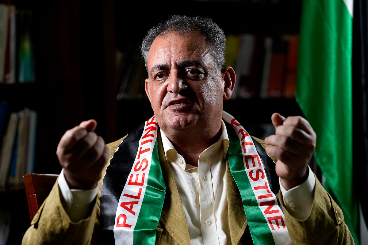 SURESH K PANDEY : Abed Elrazeg Abu Jazer, Charge d’Affaires at the Embassy of the State of Palestine in New Delhi |