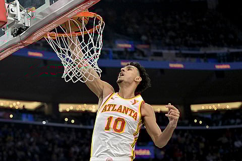 NBA 2024-25: Hawks forward Zaccharie Risacher dunks