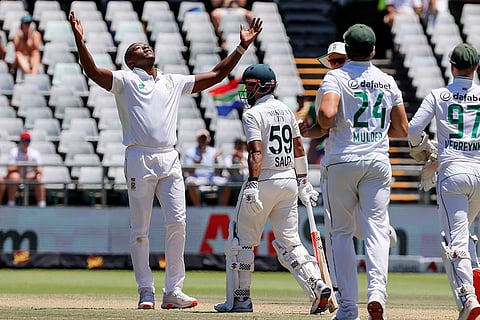 RSA Vs PAK, 2nd Test: Kagiso Rabada celebrates the wicket of Saud Shakeel