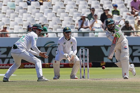 RSA Vs PAK, 2nd Test: Pakistan's Mohammad Rizwan plays a shot