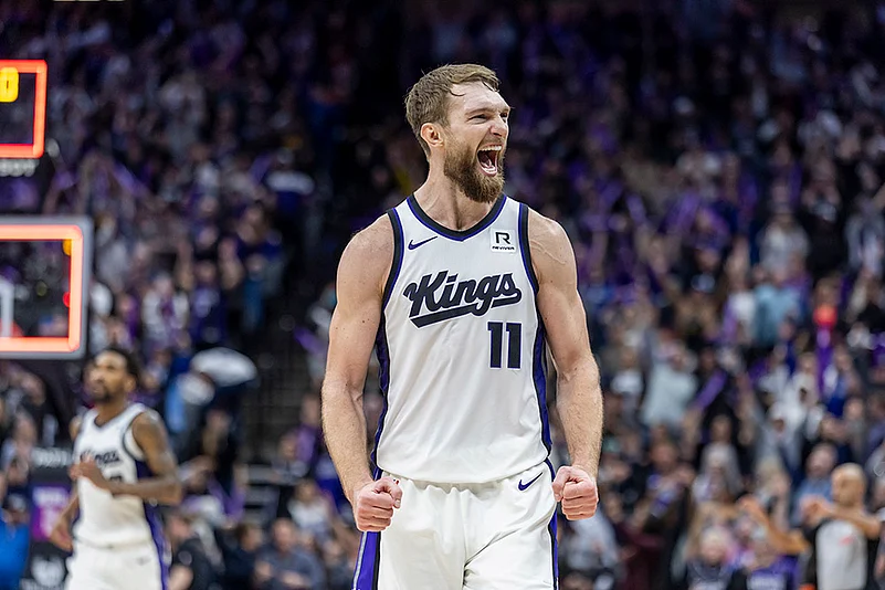 NBA Basketball game Miami Heat vs Sacramento Kings match photo: Domantas Sabonis