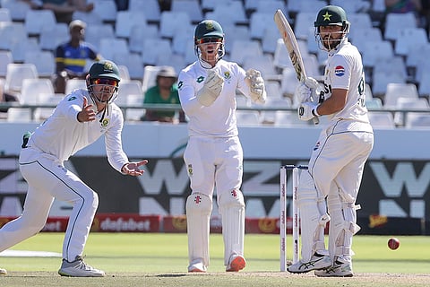 RSA Vs PAK, 2nd Test: David Bedingham and Kyle Verreynne appeal the wicket of Pakistan's Salman Agha