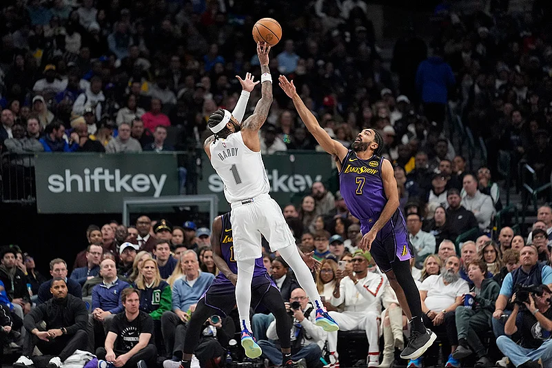 NBA Basketball game Los Angeles Lakers vs Dallas Mavericks photos: Jaden Hardy