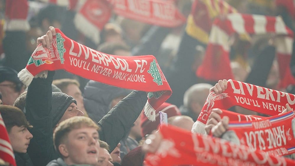 English Premier League soccer Liverpool vs Leicester City football match pics: Liverpool fans