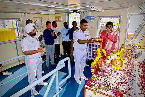 Induction ceremony of 7th MCA Barge LSAM 14