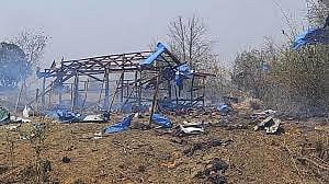 AP : Airstrike in Myanmar 