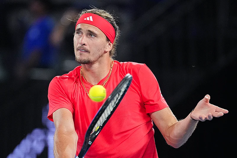 Australian open tennis exhibition match Novak Djokovic vs Alexander Zverev photos: 6