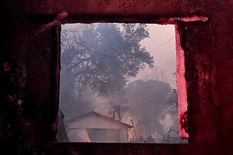 Eaton Fire in Altadena, California