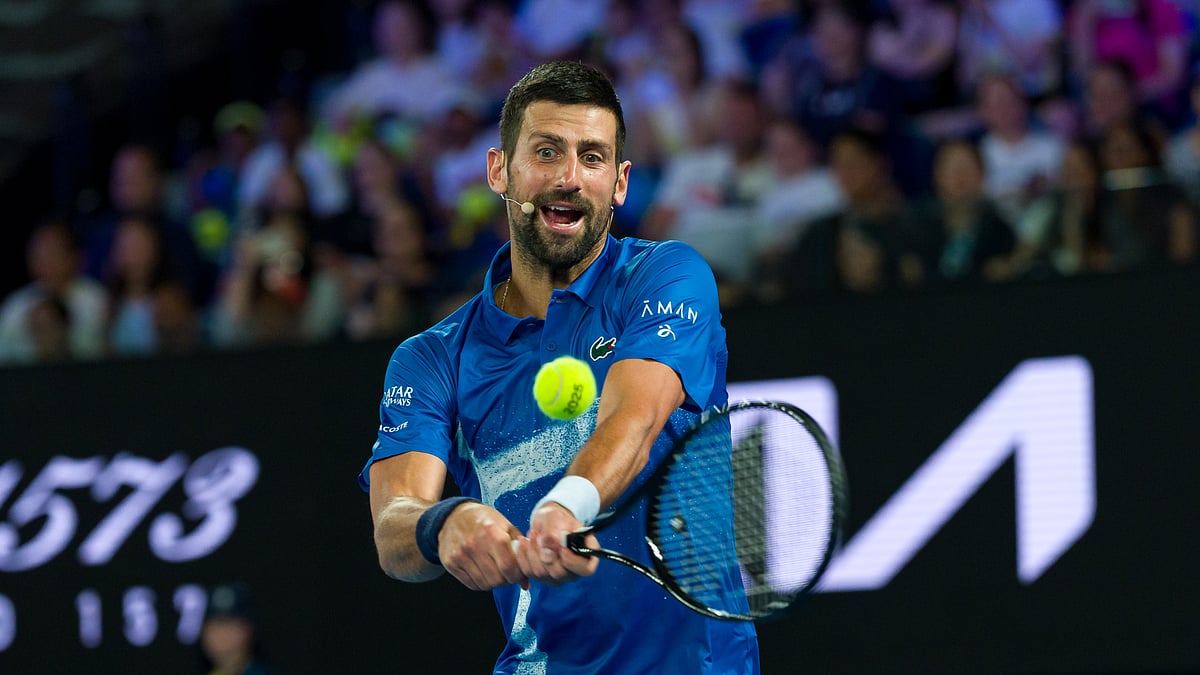 Novak Djokovic in action ahead of the Australian Open