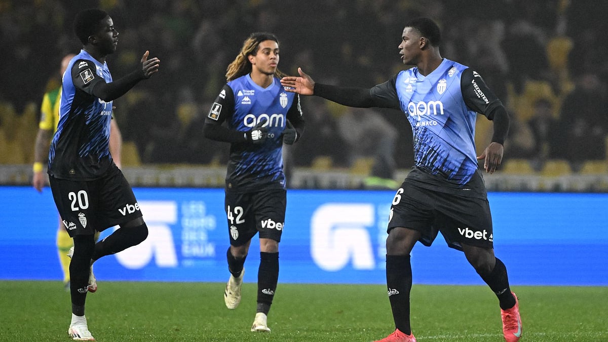 Monaco celebrate their equaliser