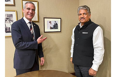Eric Garcetti meets Anand Mahindra