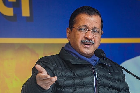 Arvind Kejriwal addresses media