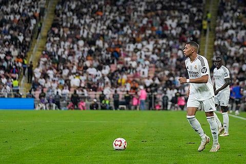Spanish Super Cup: Real Madrid's Kylian Mbappe is in action