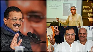 PTI : Delhi elections: AAP Chief Arvind Kejriwal, Congress leader Sandeep Dikshit, and BJP’s Parvesh Sahib Singh Verma