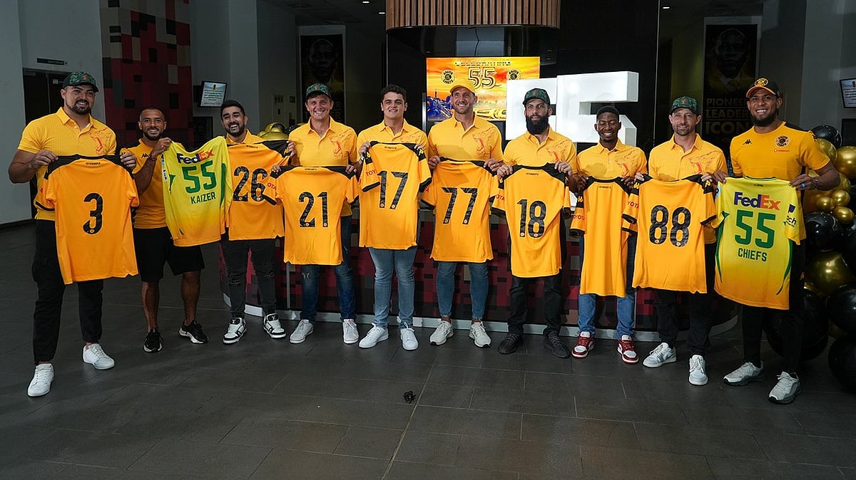 Photo: X | Joburg Super Kings : Joburg Super Kings players at T-shirt launch of the team for SA20 2025.