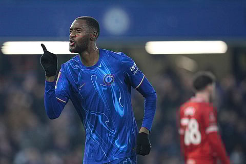 FA Cup Third Round: Chelsea's Tosin Adarabioyo celebrates after scoring his side's third goal