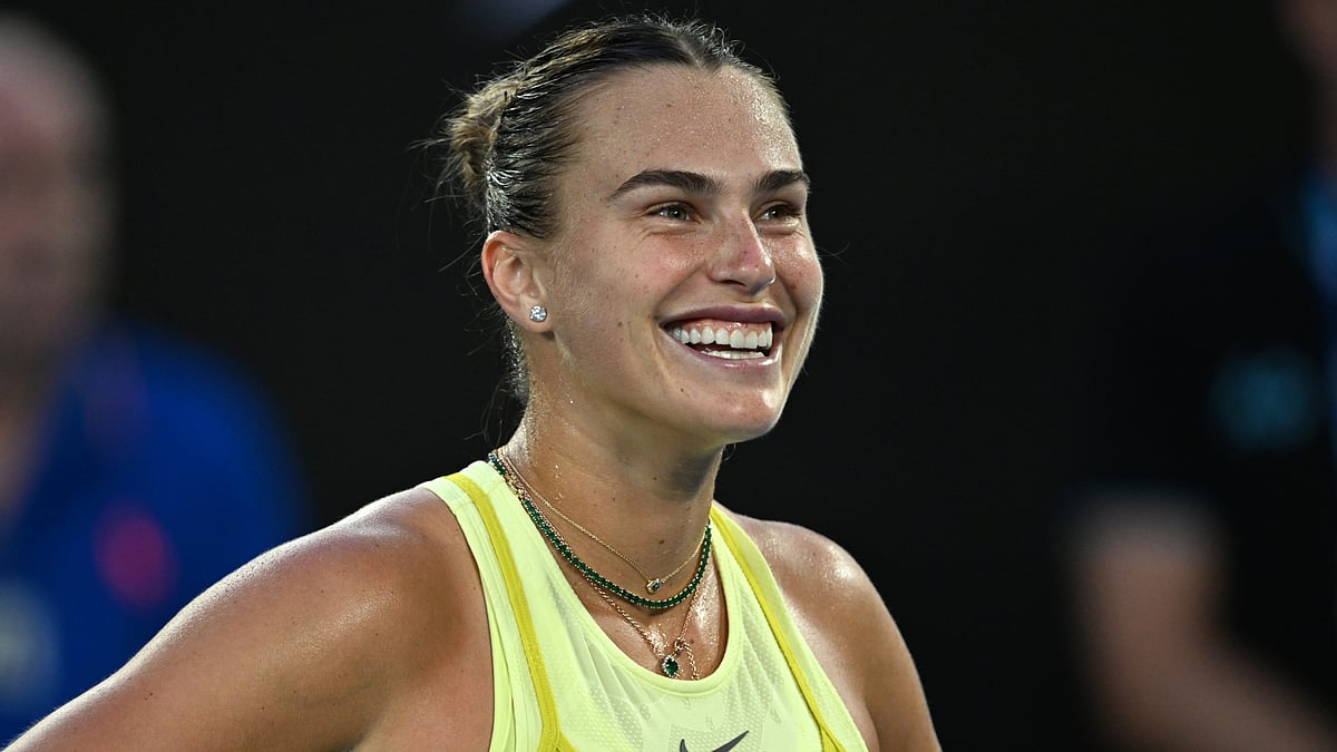 Aryna Sabalenka was all smiles after starting with a win