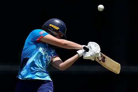 AUS-W Vs ENG-W, 1st ODI: England's Lauren Filer bats against Australia