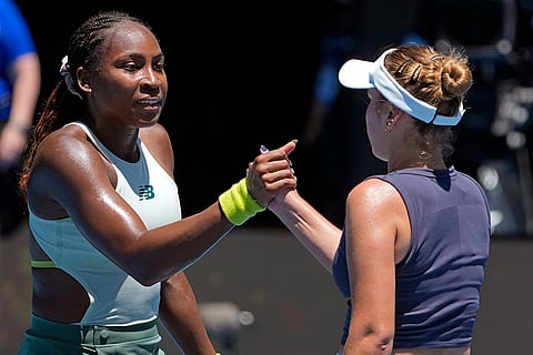 Australian Open 2025: Coco Gauff is congratulated by compatriot Sofia Kenin