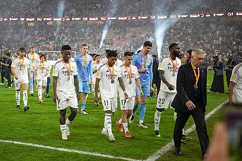 Spanish Super Cup 2025 Final: Real Madrid players leave the pitch after the final against Barcelona