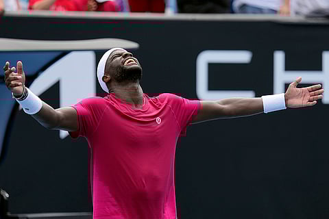 Australian Open 2025: Frances Tiafoe celebrates after defeating Arthur Rinderknech