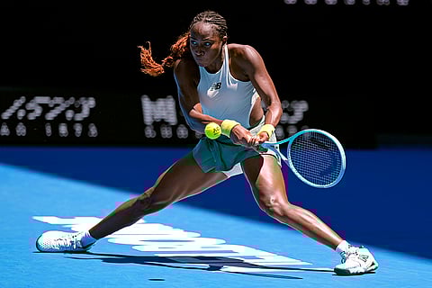 Australian Open 2025: Coco Gauff plays a backhand return to Sofia Kenin