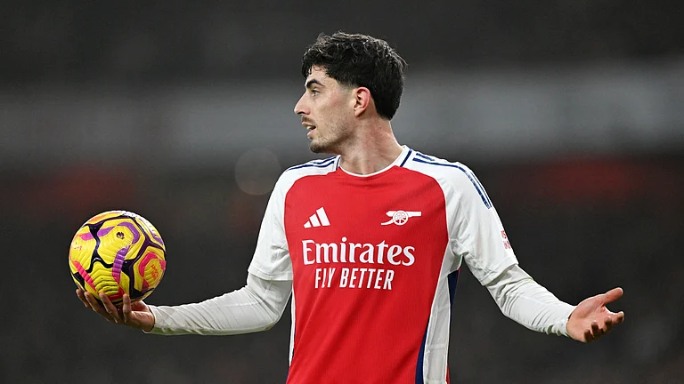 Arsenal's Kai Havertz has missed several good chances in their recent games - null