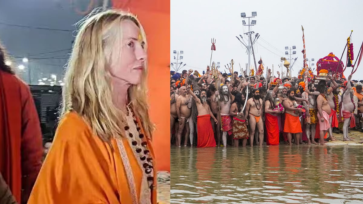 Steve Jobs' wife Laurene Powell Jobs was spotted in Prayagraj for the Maha Kumbh 2025 mela - | Photo: PTI