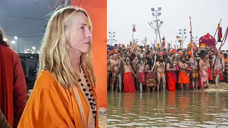 Steve Jobs' wife Laurene Powell Jobs was spotted in Prayagraj for the Maha Kumbh 2025 mela - | Photo: PTI