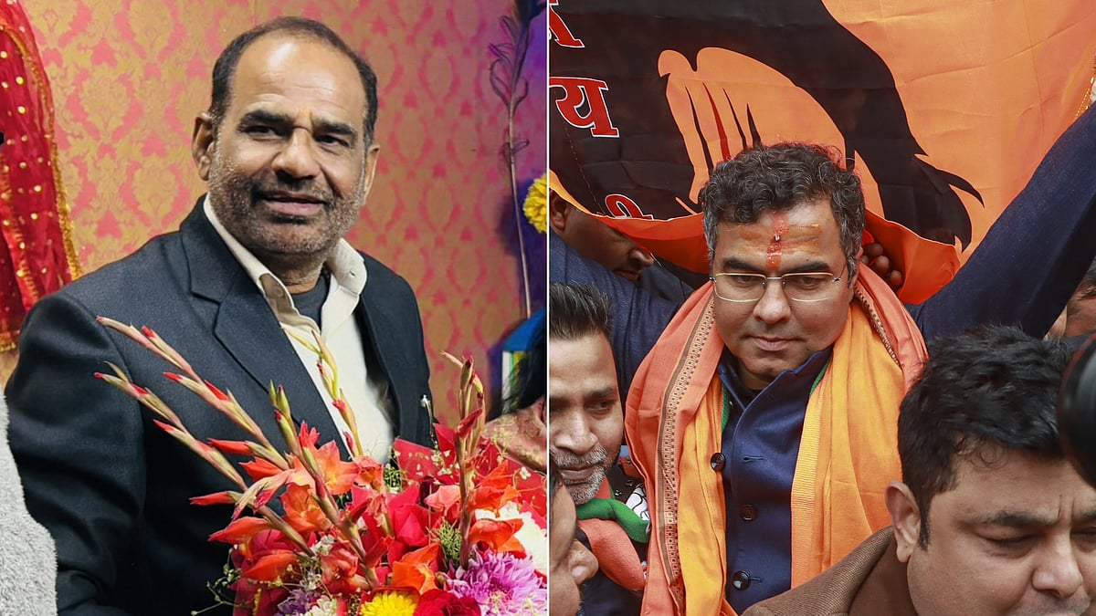 X/@rameshbidhuri ; PTI : Delhi Elections: BJP candidates Ramesh Bidhuri (L) and Parvesh Sahib Singh Verma (R)