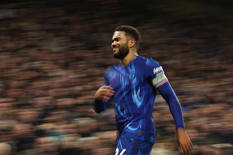 EPL 2024-25: Chelsea's Reece James reacts after scoring his side's second goal