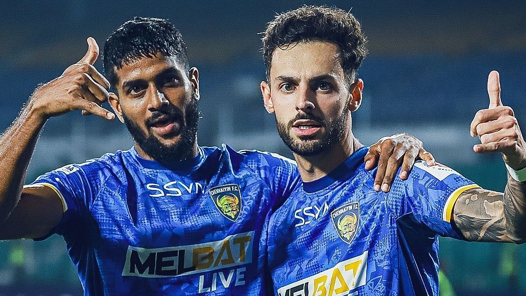 Irfan Yadwad celebrates with teammate Lukas Brambilla