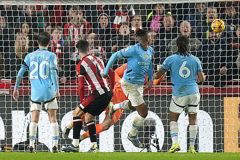 EPL 2024-25: Brentford's Christian Norgaard scores against Manchester City