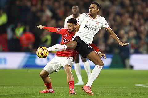 EPL 2024-25: Nottingham Forest's Morgan Gibbs-White duels for the ball with Liverpool's Ryan Gravenberch
