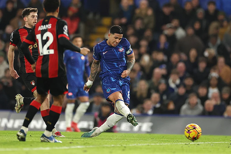 English Premier League soccer Chelsea and AFC Bournemouth match: Enzo Fernandez