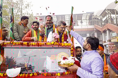 Delhi polls: Satish Upadhyay's nomination rally