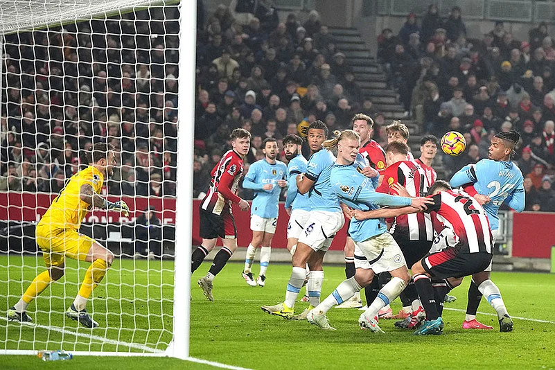 English Premier League soccer Brentford and Manchester City match: Manuel Akanji