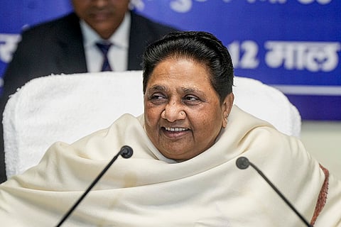 Mayawati at BSP meeting