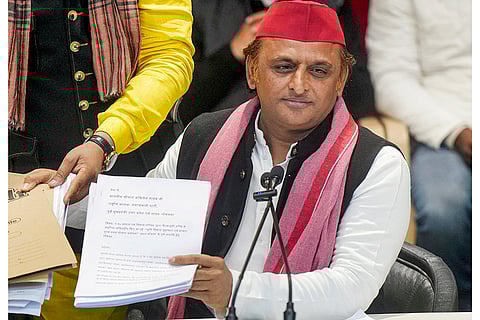 Akhilesh Yadav addresses media