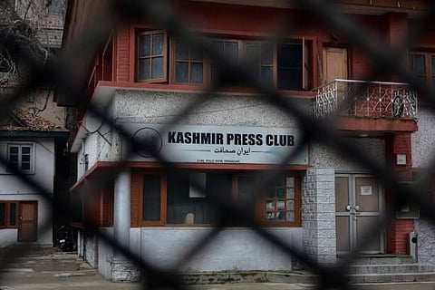 The building of a closed Kashmir Press Club after takeover by the Jammu & Kashmir government |