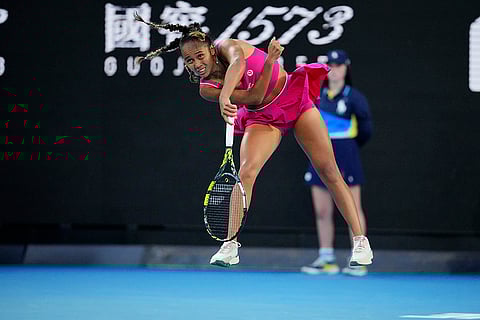 Australian Open 2025: Leylah Fernandez serves to Coco Gauff