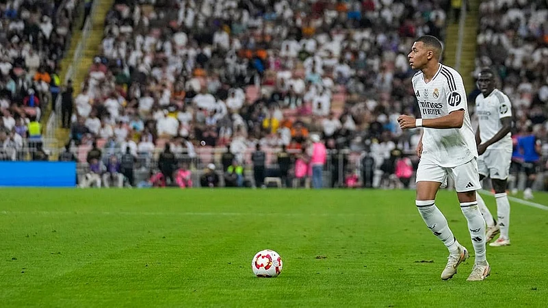 Real Madrid vs Mallorca Spanish Super Cup semifinal match in Saudi photo: Kylian Mbappe