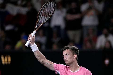 Australian Open 2025: Jiri Lehecka celebrates after defeating Benjamin Bonzi