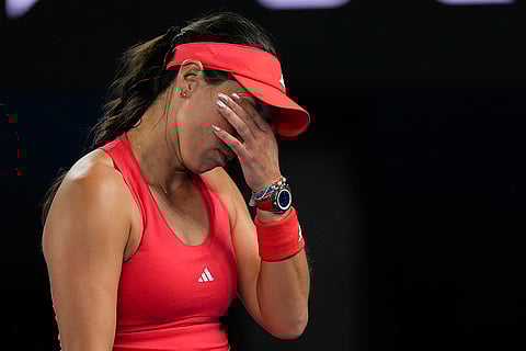 Australian Open 2025: Jessica Pegula reacts after losing a point to Olga Danilovic