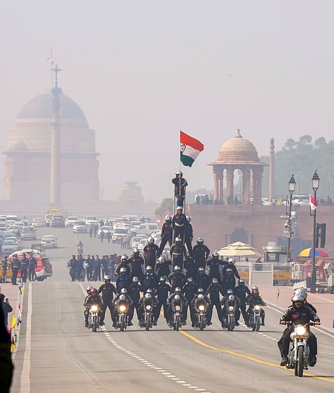 Rehearsal for Republic Day parade