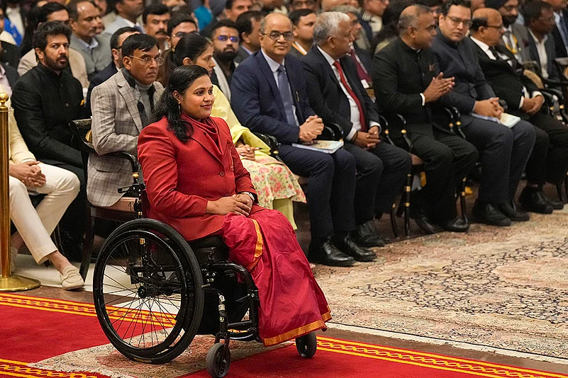 National Sports and Adventure Awards 2024 function at the Rashtrapati Bhavan: Mona Agarwal