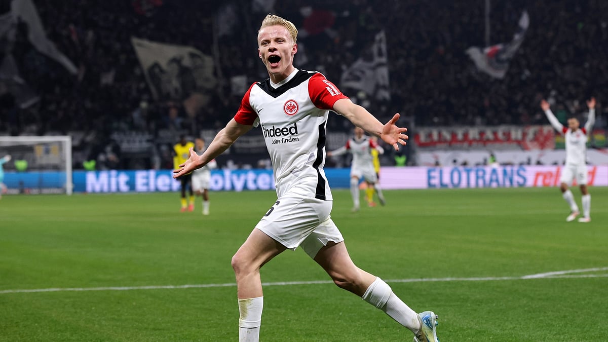 Eintracht Frankfurt goalscorer Oscar Hojlund